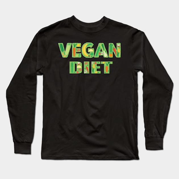 Rich Vegan Diet Long Sleeve T-Shirt by JevLavigne